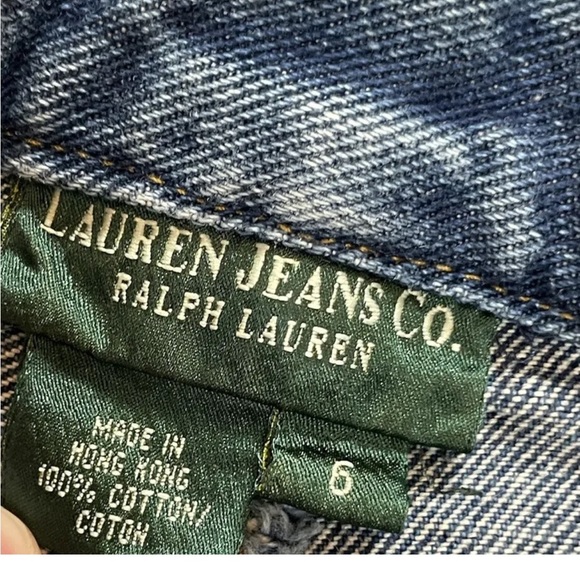 Vintage Lauren Jeans Co By Ralph Lauren Denim Woman’s Size 6 Med Wash Straight - Picture 4 of 9